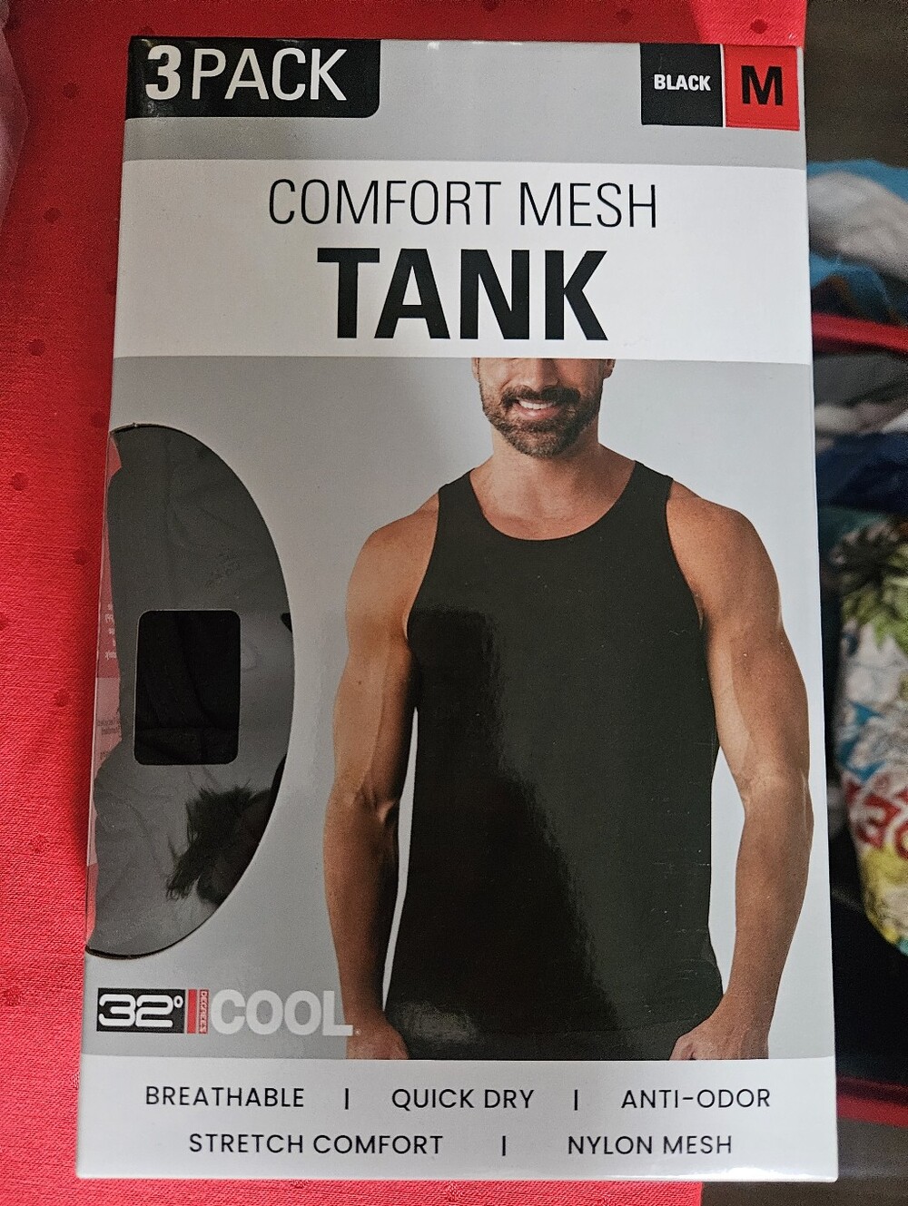 32 DEGREES NWT 3 Pack Men's Black Comfort Mesh Tank Tops